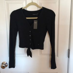Abercrombie & Fitch button-up tie front top